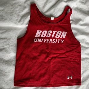 Under Armour workout crop tank Boston university